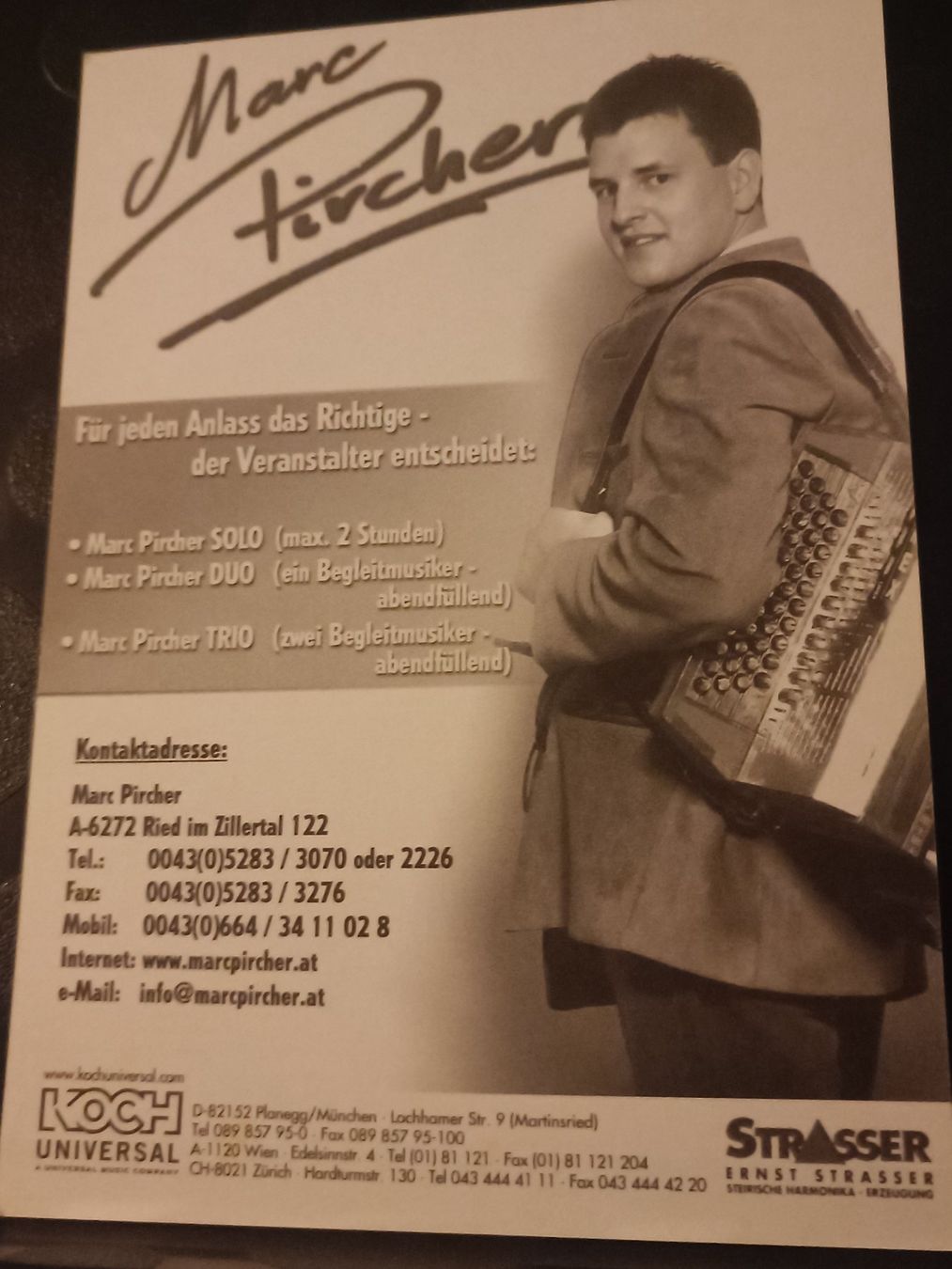 Autografi: Marc Pircher - Handsignierte alte Autogrammkarte – Usato da Menziken venduto da Artographs 1