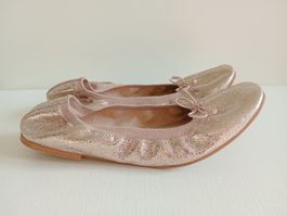 Gold Zara Ballerinas, Grösse 37