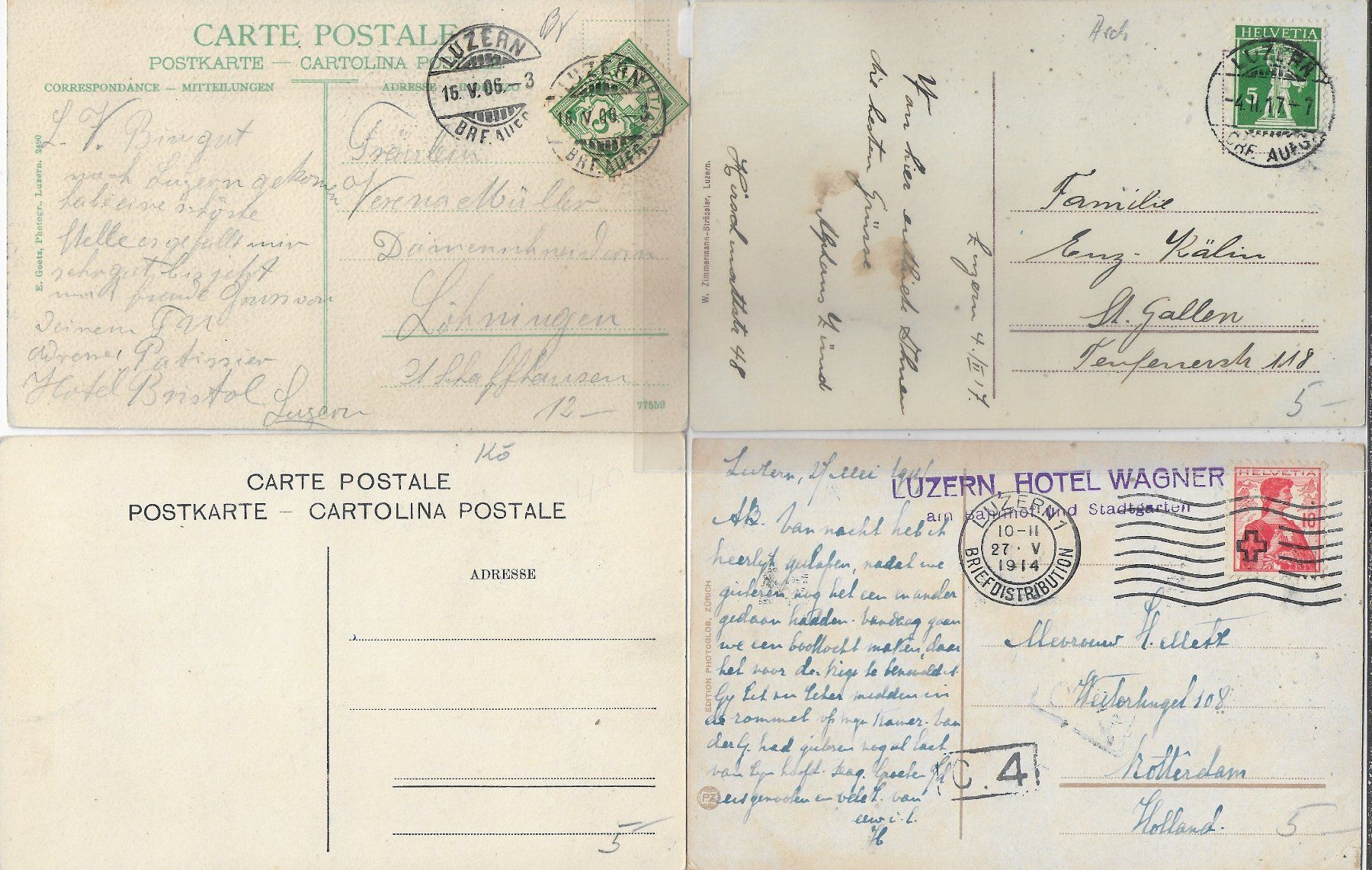 Cartoline postali: 4 AK Luzern – Usato da Ettingen venduto da Kartenplanet 1