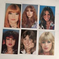 6 Autogramm Karten aus 70/80iger Bravo POP Rock und TV Stars