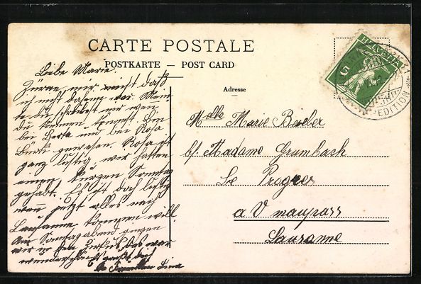 Cartoline postali: AK Ouchy, Hotel du Parc, 1912 – Usato da Berlin venduto da bartko-reher 1