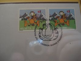 Abart Garfield  2014 FDC, 3 Abarten, mit Beschreibung