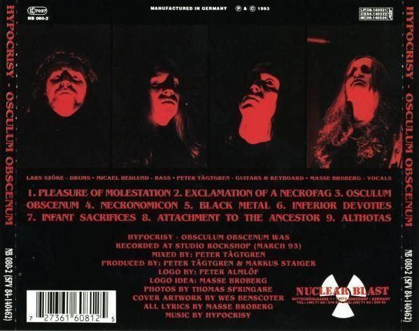 CD: Hypocrisy - Osculum...(Rar) – Usato da St-Cergue venduto da VeganWarrior 2