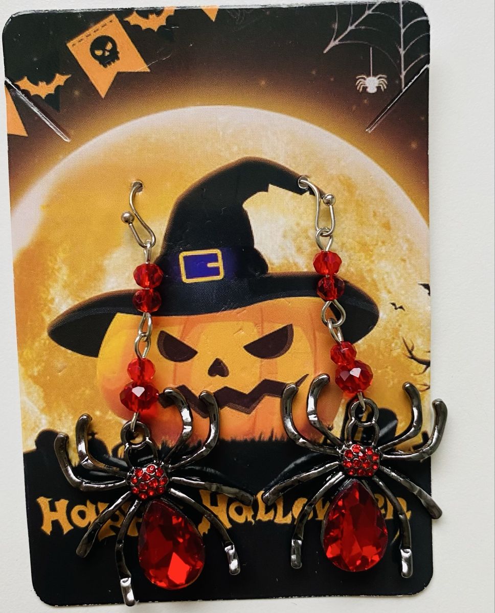 Orecchini pendenti & Orecchini a lobo: HALLOWEEN OHRRINGE SPINNEN NEU! – Nuovo e nell'imballaggio originale da Malters venduto da Kuettel1