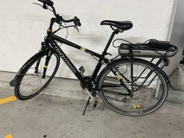 E-Bike E-Totem schwarz mit Gepäckträgerakku defekt