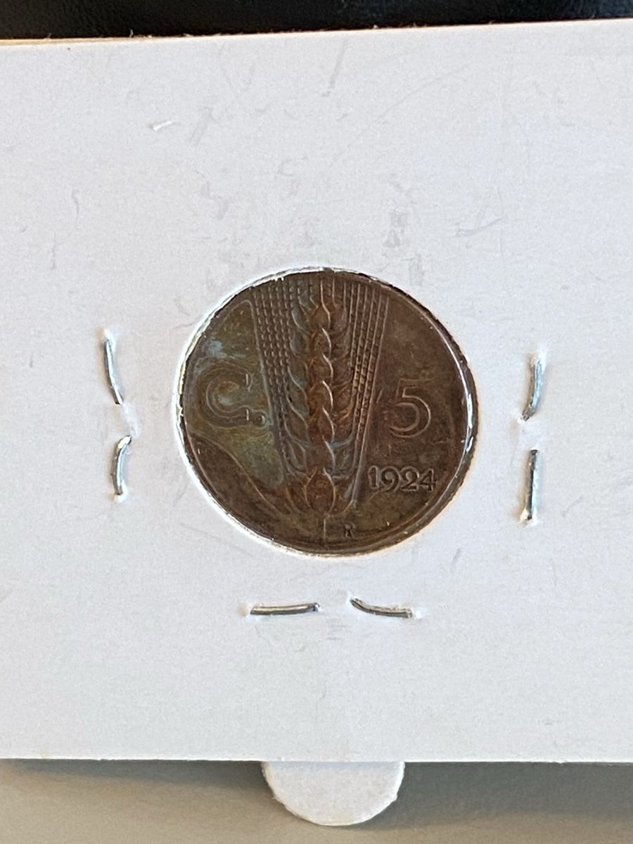 Tutti le monete: Italia - 5 centimes - 1924 – Usato da Payerne venduto da Mike1682 1