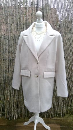 Manteau beige clair 3/4 Chicorée, taille L, NEUF
