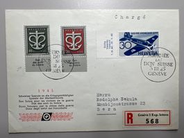 1945 Spende für Kriegsbeschädigte Brief W19+20 +F39