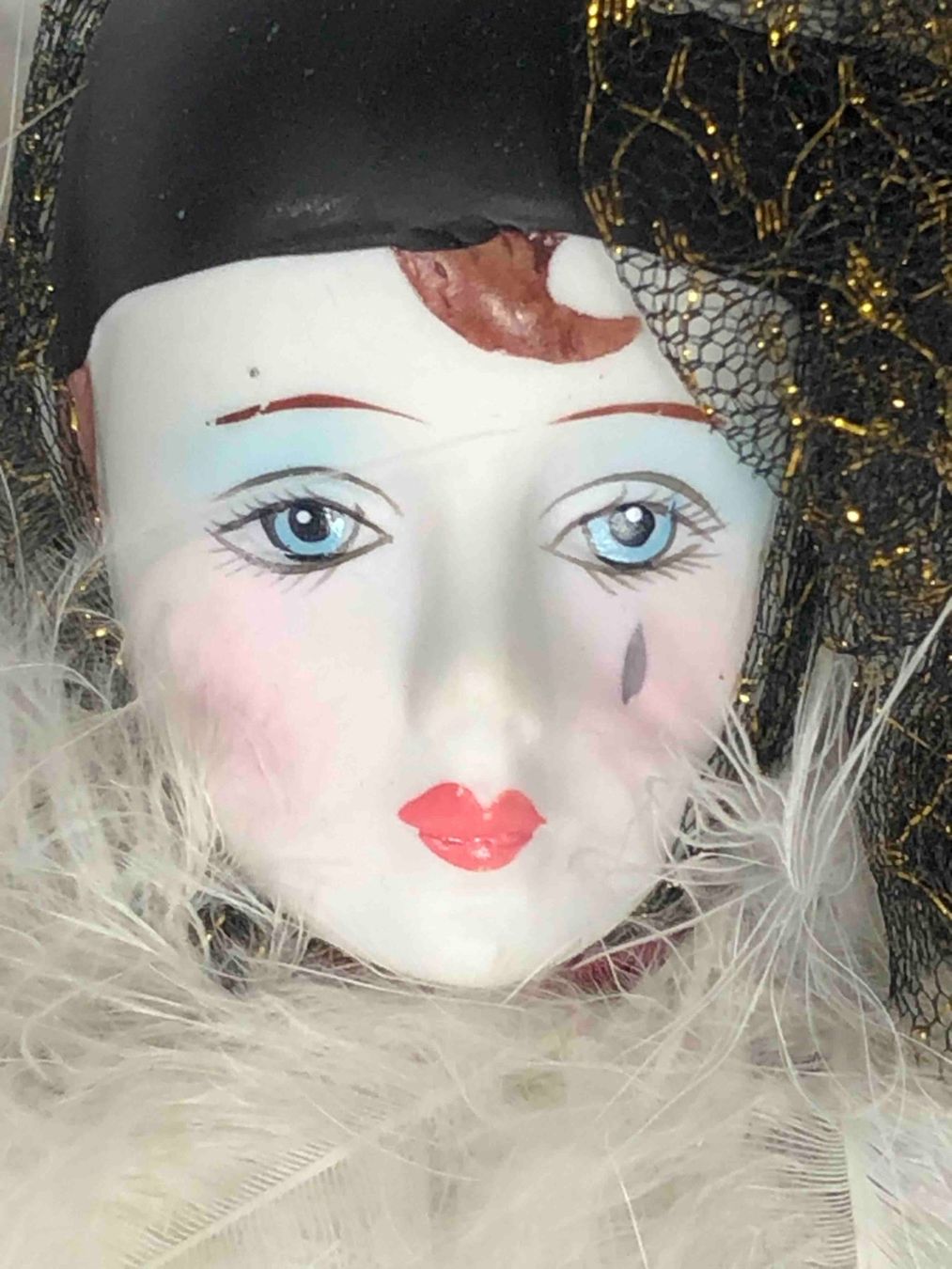 Bambole: Porzellanpuppe Harlekin – Usato da Balzers venduto da Anna101