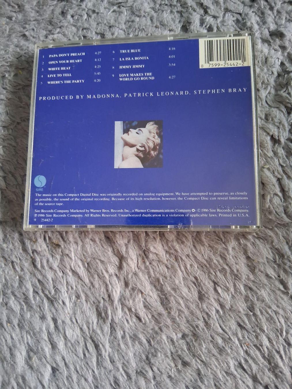 CDs: MADONNA    TRUE BLUE    CD – Gebraucht aus Wetzikon ZH von Ramones01 1