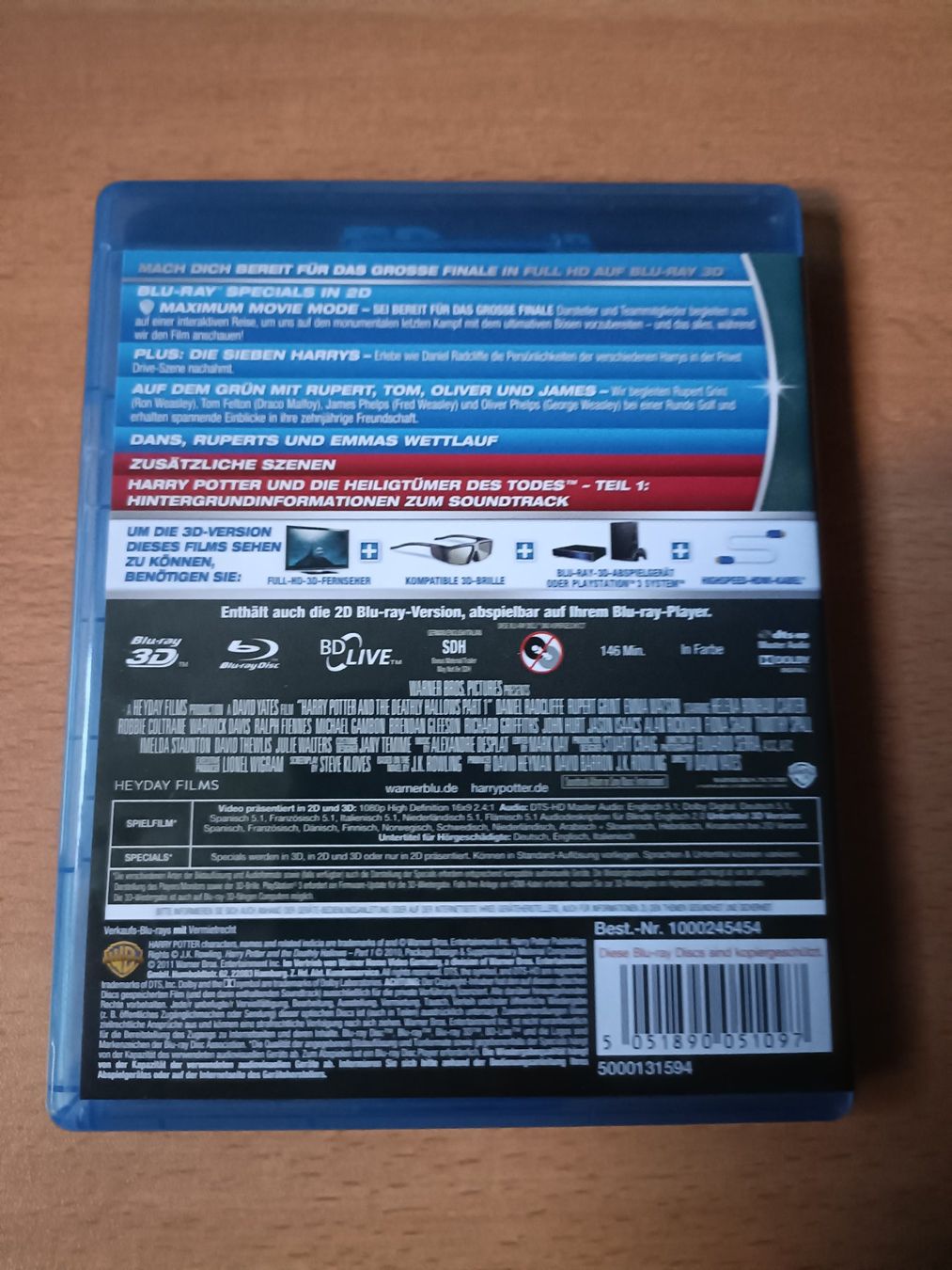 Tutti i DVDs: Harry Potter Heiligtümer des Todes 1 3D – Usato da Köniz venduto da Movieportal007 1