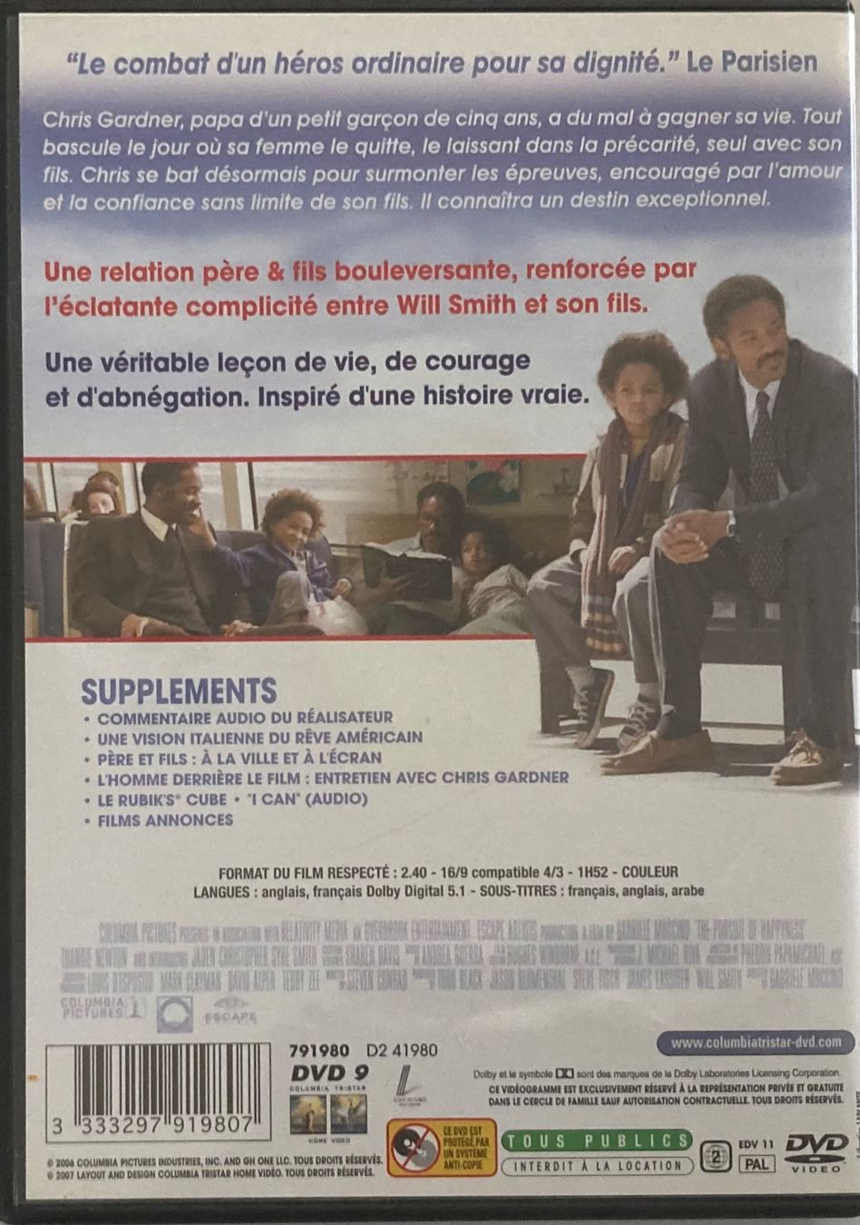 Tutti i DVDs: A LA RECHERCHE DU BONHEUR (WILL SMITH) – Usato da Poliez-Pittet venduto da Newtown-Records 1