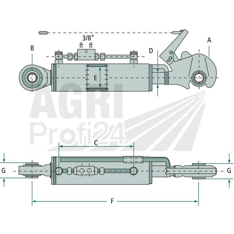Zubehör Traktoren & landw. Fahrzeuge: Hydraulischer Oberlenker Kat.2 570/790 – Neu und originalverpackt aus Bottighofen von zaap 1