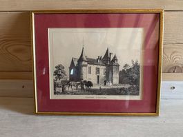 Superbe gravure "Château d’Olivier"
