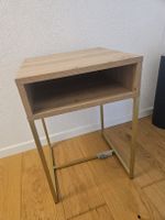 Nachttisch Holzoptik Metallgestell neuwertig