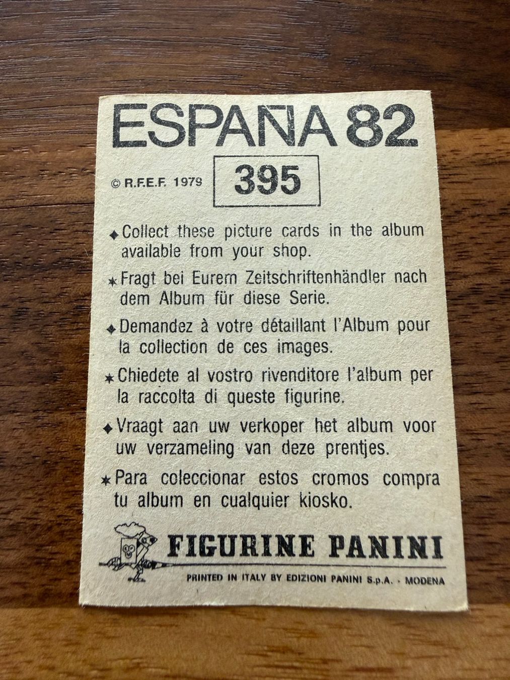 Panini Cartes à collectionner: Panini WM Spanien 1982 - Nr. 395 David Kipiani – D'occasion à Lyss par Louuurs 1