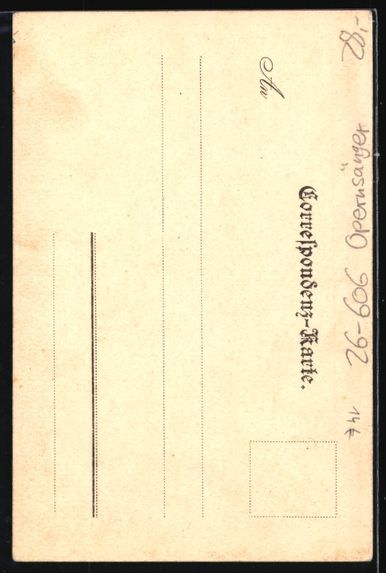Cartoline postali: Handgemalt sign. A. Berner: Opernsänger – Usato da Berlin venduto da bartko-reher 1