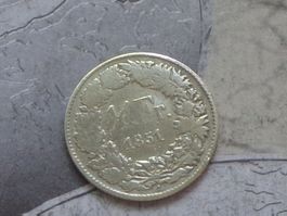 1/2 Fr. 1851 A - Helvetia assise RARE