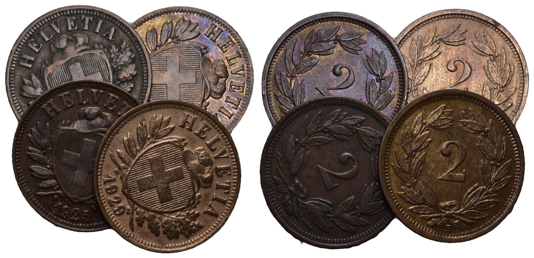 Tutti le monete: Schweiz 2 Rappen Lot – Usato da Bern venduto da numismatictops