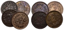 Schweiz 2 Rappen Lot