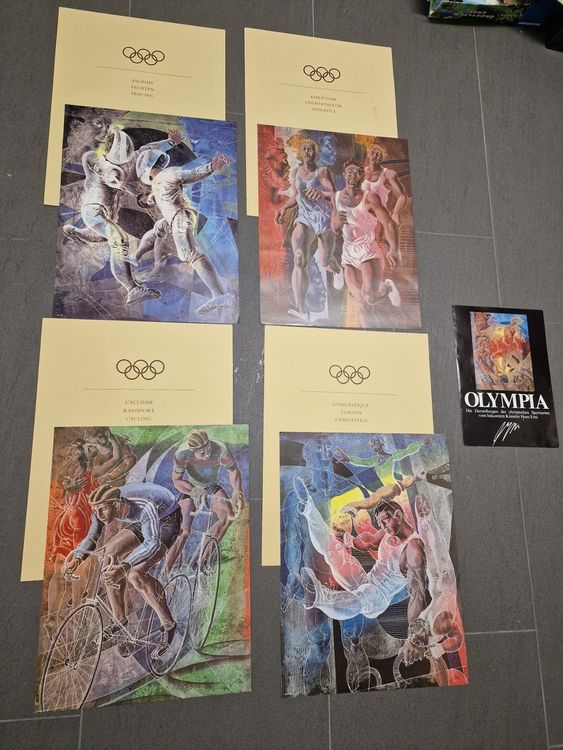 Coffret Jeux Olympiques – Hans Erni Et L'Olympisme – Lausanne 1983 – Affiche Signée