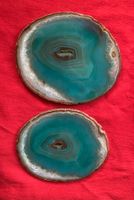 Achat Scheiben, leuchtend Blau, wunderschön!
