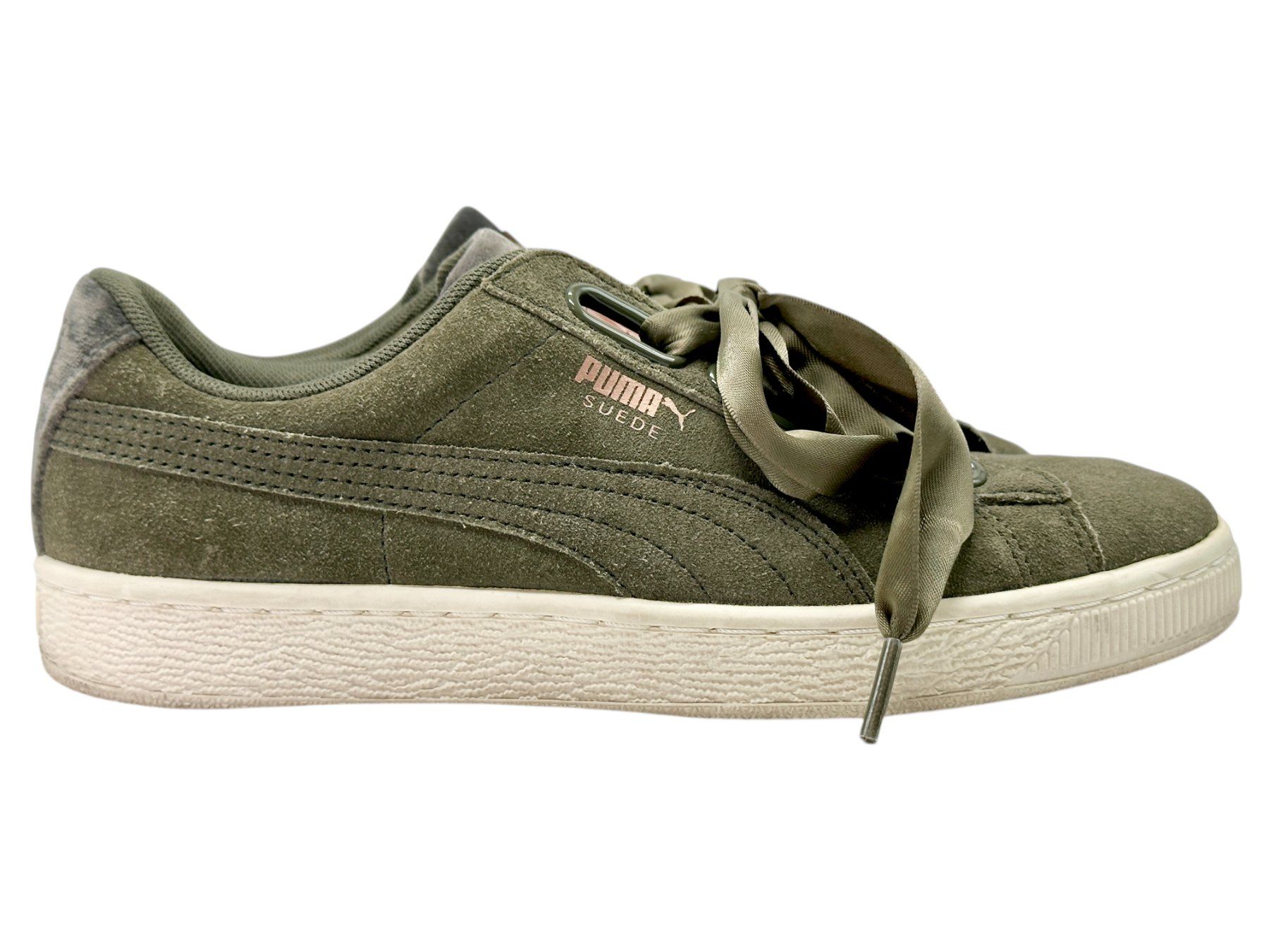 Puma Scarpe da donna: Puma Suede Heart olive. Pointure 38 – Usato da Morges venduto da magicle 5