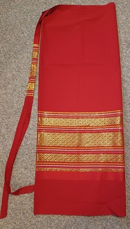 Roter Sarong/ Wickelrock, traditionell, Thailand Style