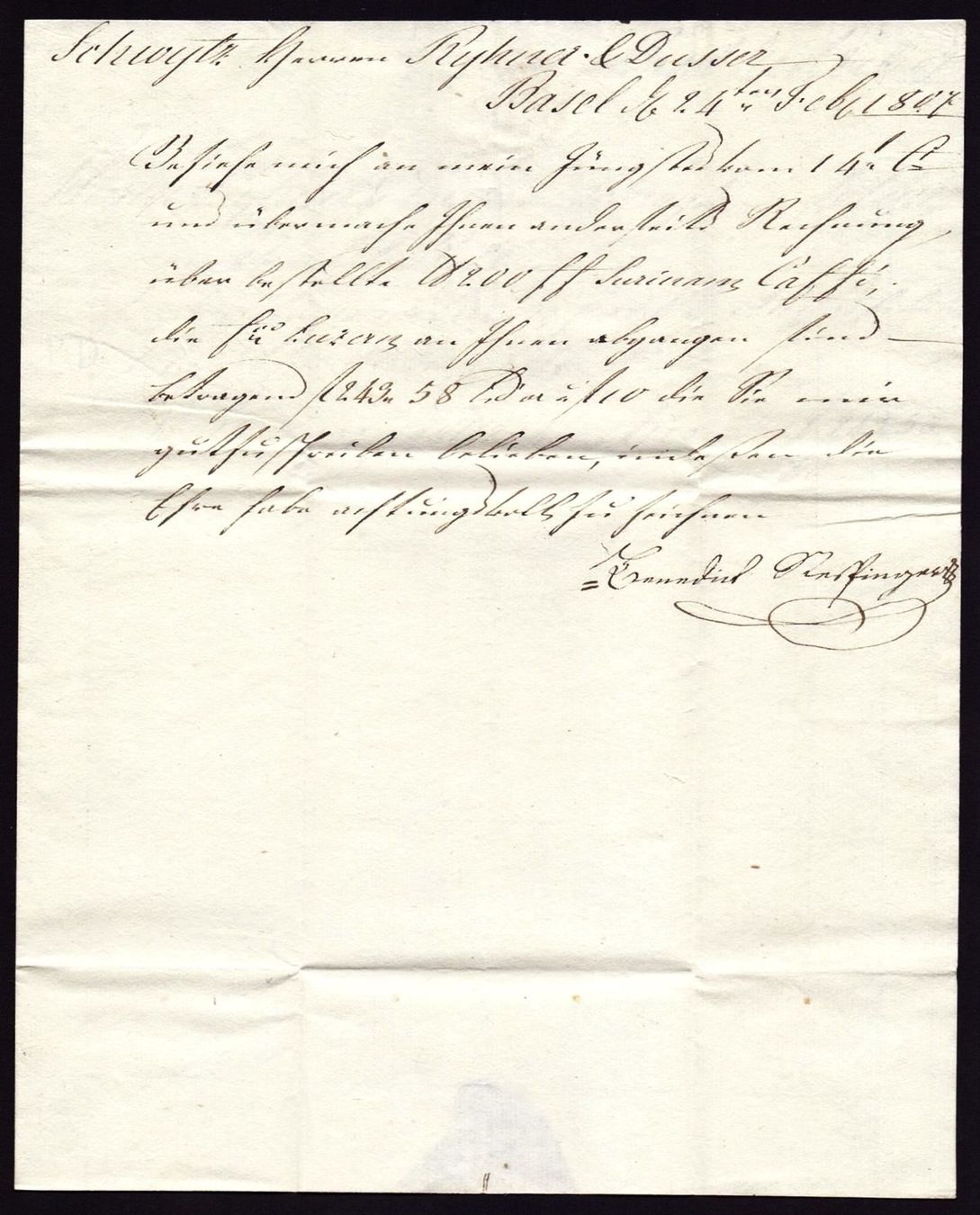 Alle Briefmarken: Basel - Schwytz 1807 – Gebraucht aus Flamatt von samowarow 4