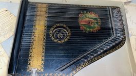 Antike Zither "Victoria Guitarre-Zither" mit Noten!🎶🎵🎼