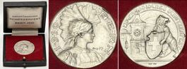 BERN 1910 EIDGEN. SCHÜTZENFEST Medaille Silber Originaletui