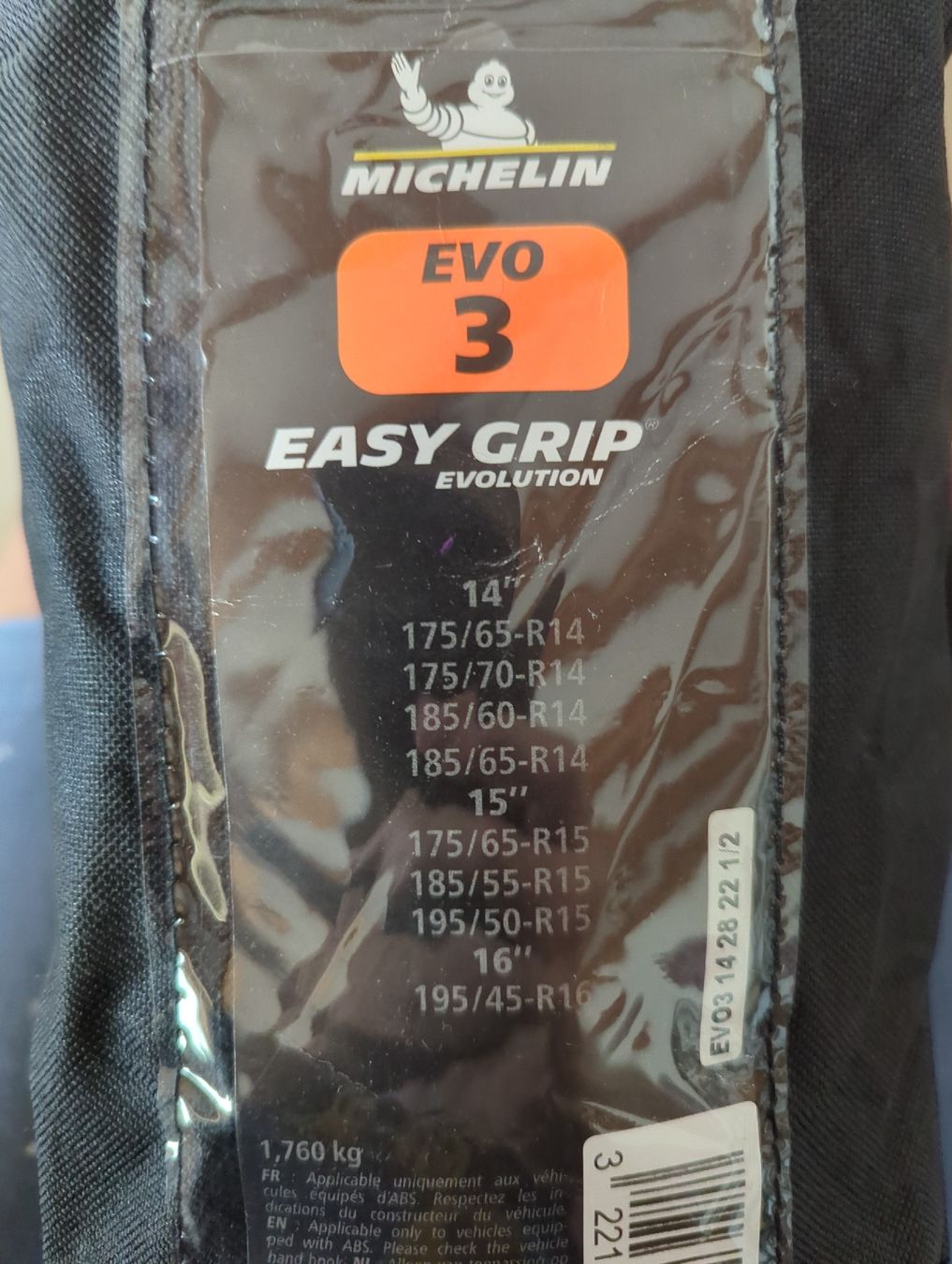 Catene da neve: Chaînes neige composite MICHELIN EASY GRIP EVO 3 14-16" – Nuovo e nell'imballaggio originale da Rolle venduto da EagleEye89 1