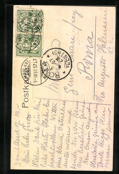 Cartoline postali: Bern, Uferpartie am Parlamentsgebäude – Usato da Berlin venduto da bartko-reher 1