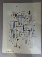 Aquarell signiert Erich Keller 86 gerahmt
