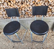 Barhocker 2er Set schwarz Metall Gestell gebraucht