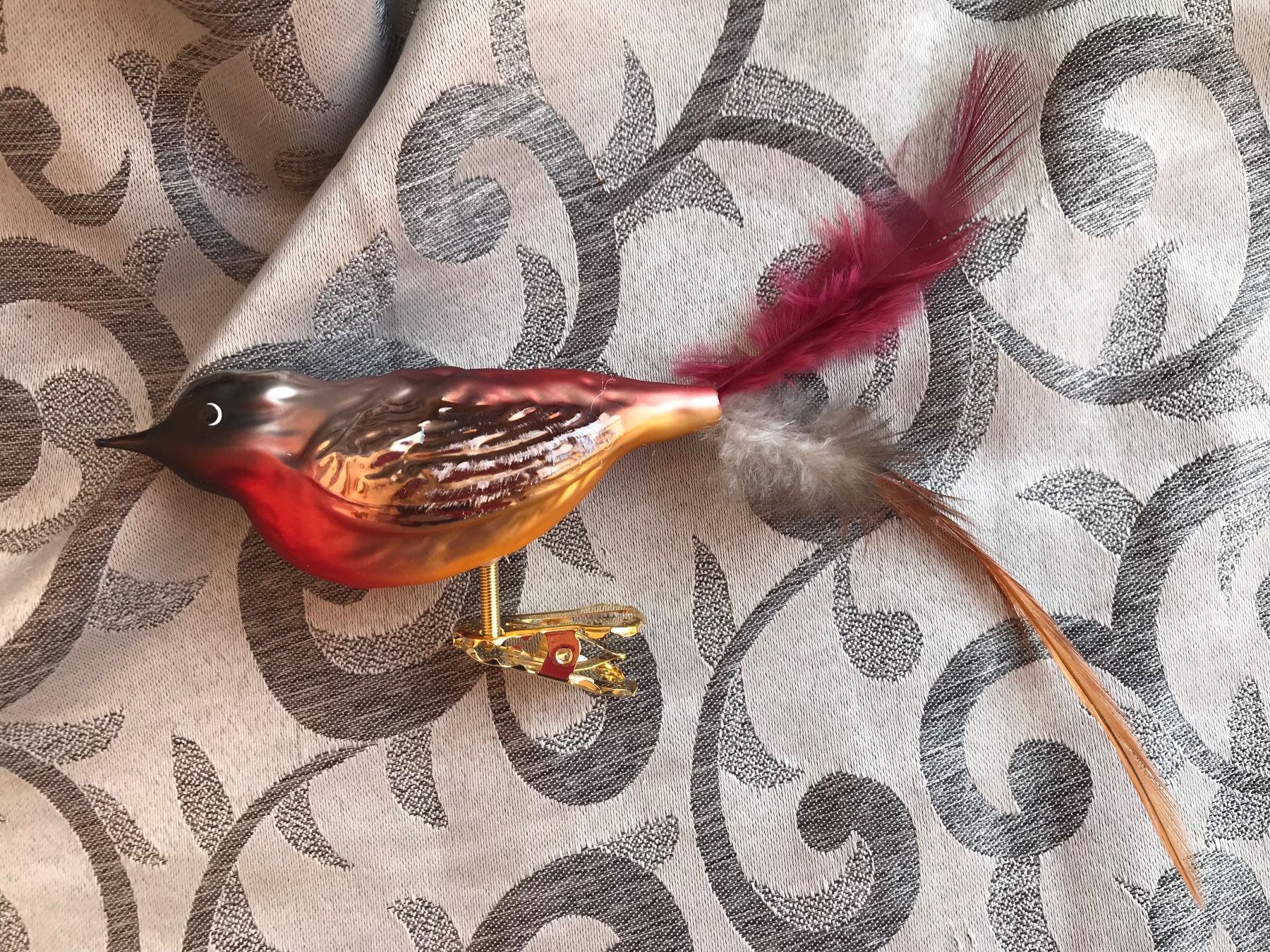 Tutte le decorazioni: Gartenrotschwanz Vogel Christbaumschmuck – Nuovo e nell'imballaggio originale da Alpnach Dorf venduto da marvo