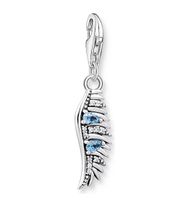 Thomas Sabo Charm-Anhänger Phönix Feder mit Blauen Steinen