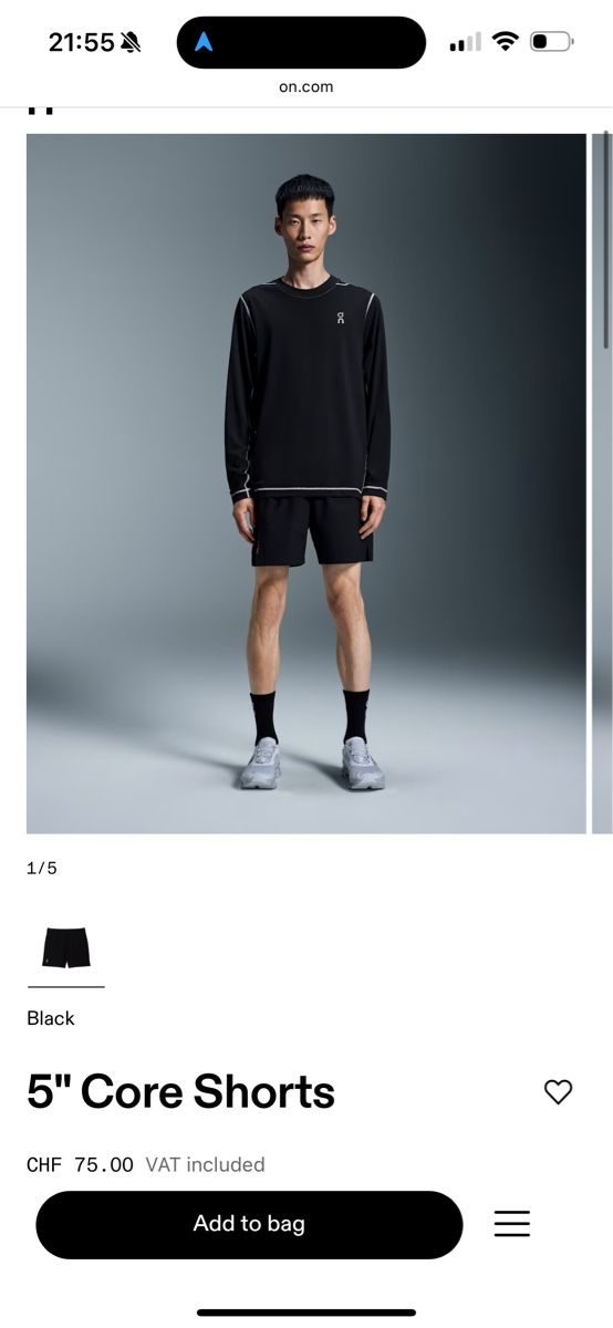 Pantaloni: On - 5" Core Shorts – Nuovo e nell'imballaggio originale da Richterswil venduto da Botondsz 4