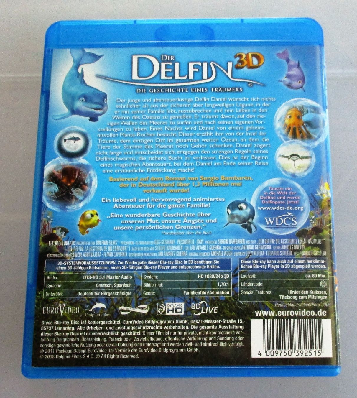 Tutti i DVDs: DER DELFIN - Die Geschichte eines Träumers Blu-ray 3D – Usato da Wattwil venduto da Muriel10 1