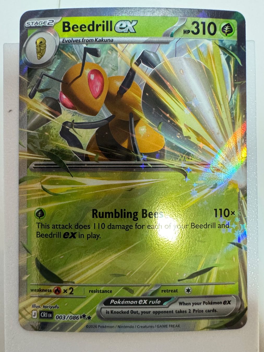 Pokémon Carte collezionabili: Beedrill ex | 003/086 | Pokémon TCG | Englisch – Nuovo (secondo la descrizione) da Bassersdorf venduto da ero_9zp9
