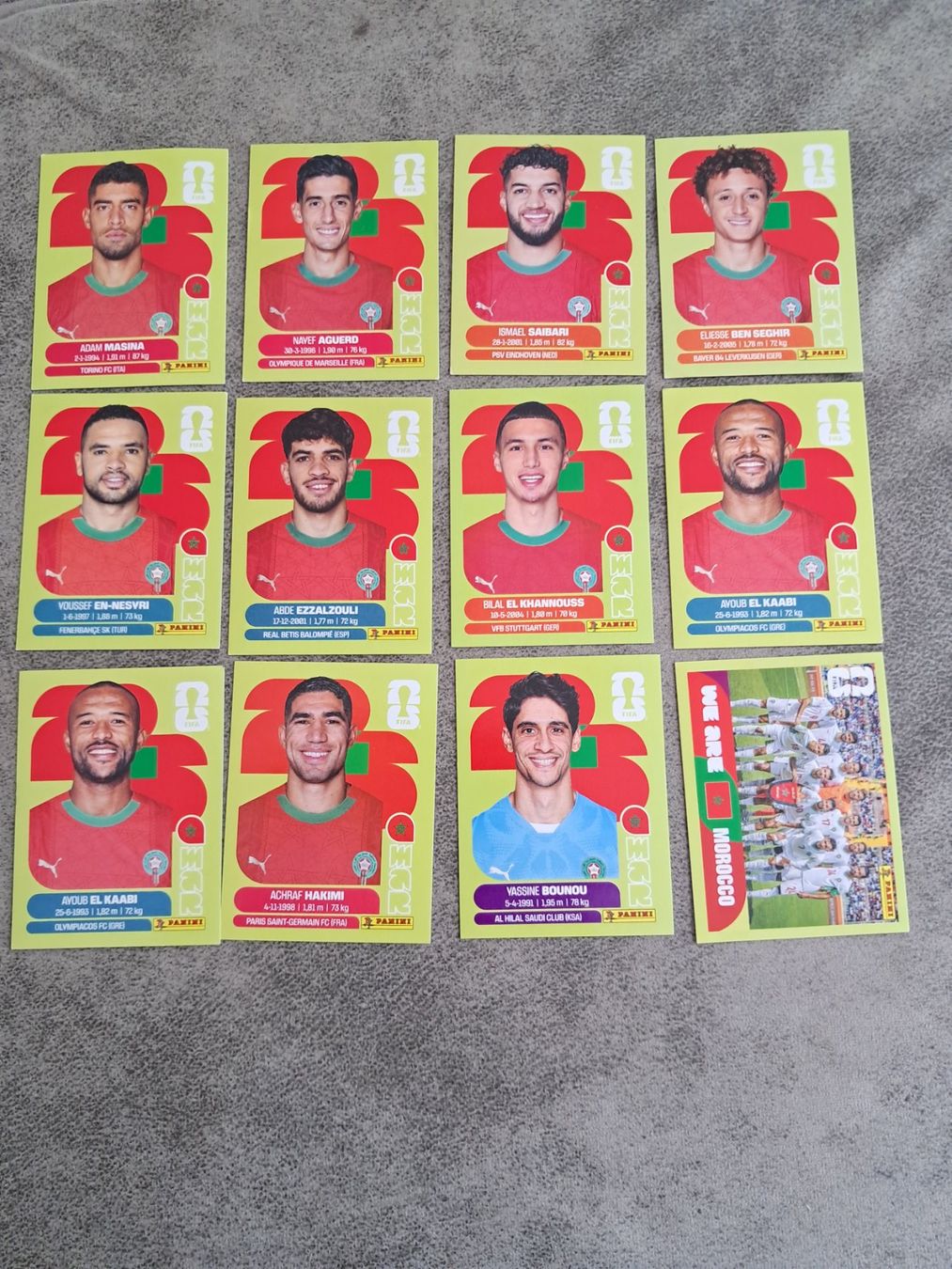 Panini Cartes à collectionner: 12 x Paninisticker 2026 / Marokko – Neuf (Voir description) à Weinfelden par Da-ryn01