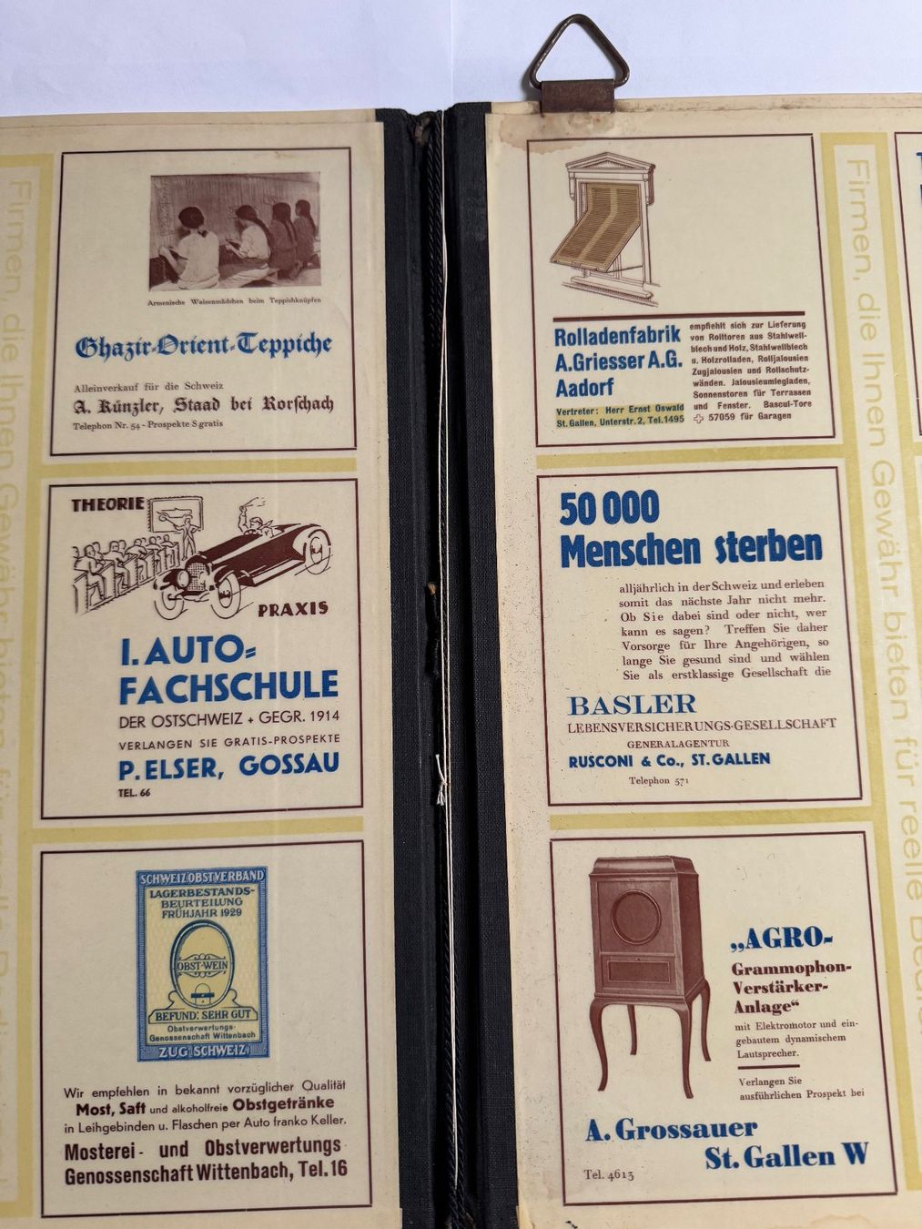 Altro per la casa: Antike WERBE-MAPPE / ZEITUNGSHALTER "Nebelspalter" – Usato da Hedingen venduto da Wowi 7