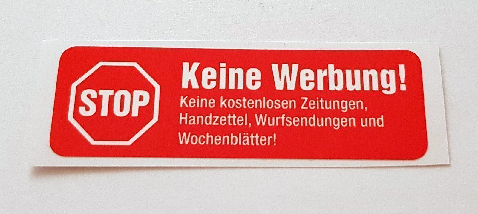 Sticker: STOP Keine Werbung Kleber – Nuovo e nell'imballaggio originale da Schlieren venduto da Juicee