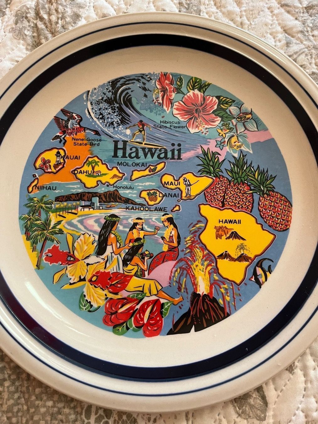 Piatti: Hawaii Stoneware Deko-Teller – Nuovo (secondo la descrizione) da Neuenhof venduto da Himmel2 1