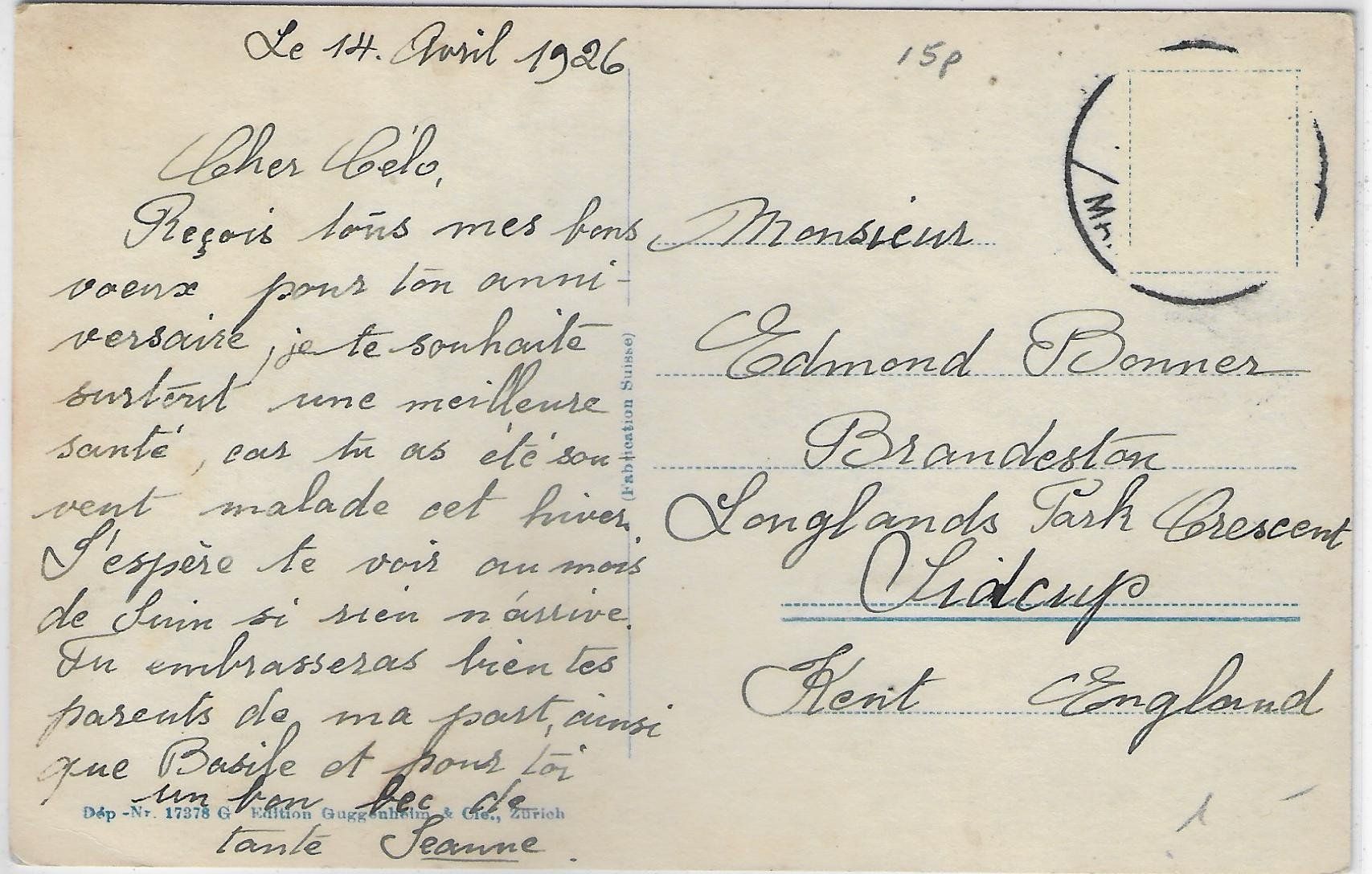 Cartoline postali: Bord du Lac Leman – Usato da Ettingen venduto da Kartenplanet 1