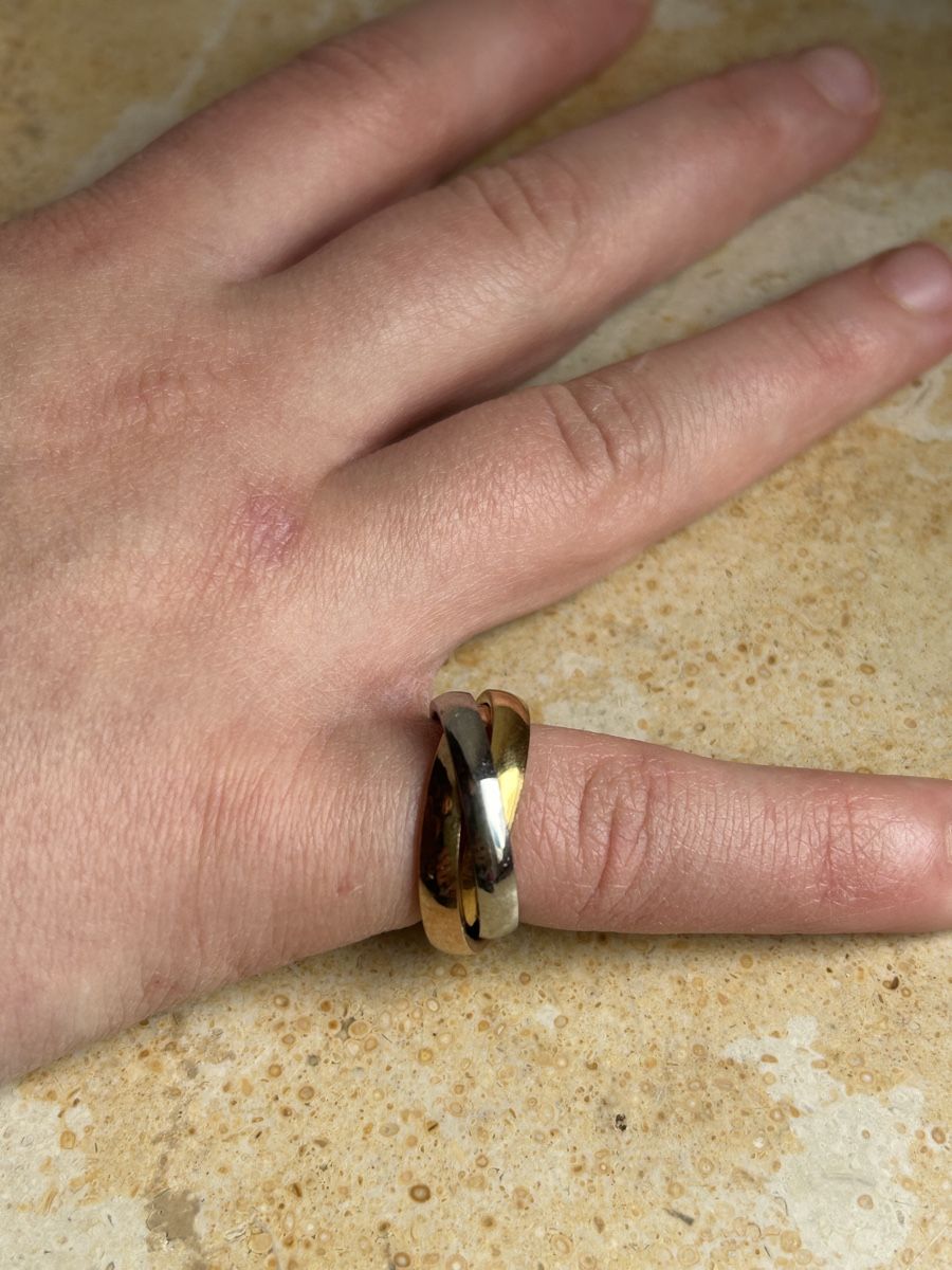 Anelli: Dreifarbiger Trinityring Gr. 45 (14.2mm)  – Usato da Laufen venduto da belleskulptur 5