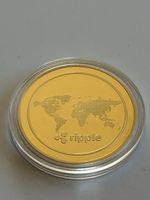 Sammelmünze Ripple XRP goldfarben in Schutzkapsel (2S1)