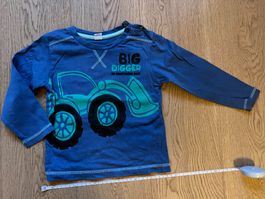 Bio Migros Traktor Sweatshirt Pulli blau Gr 86/92  👶