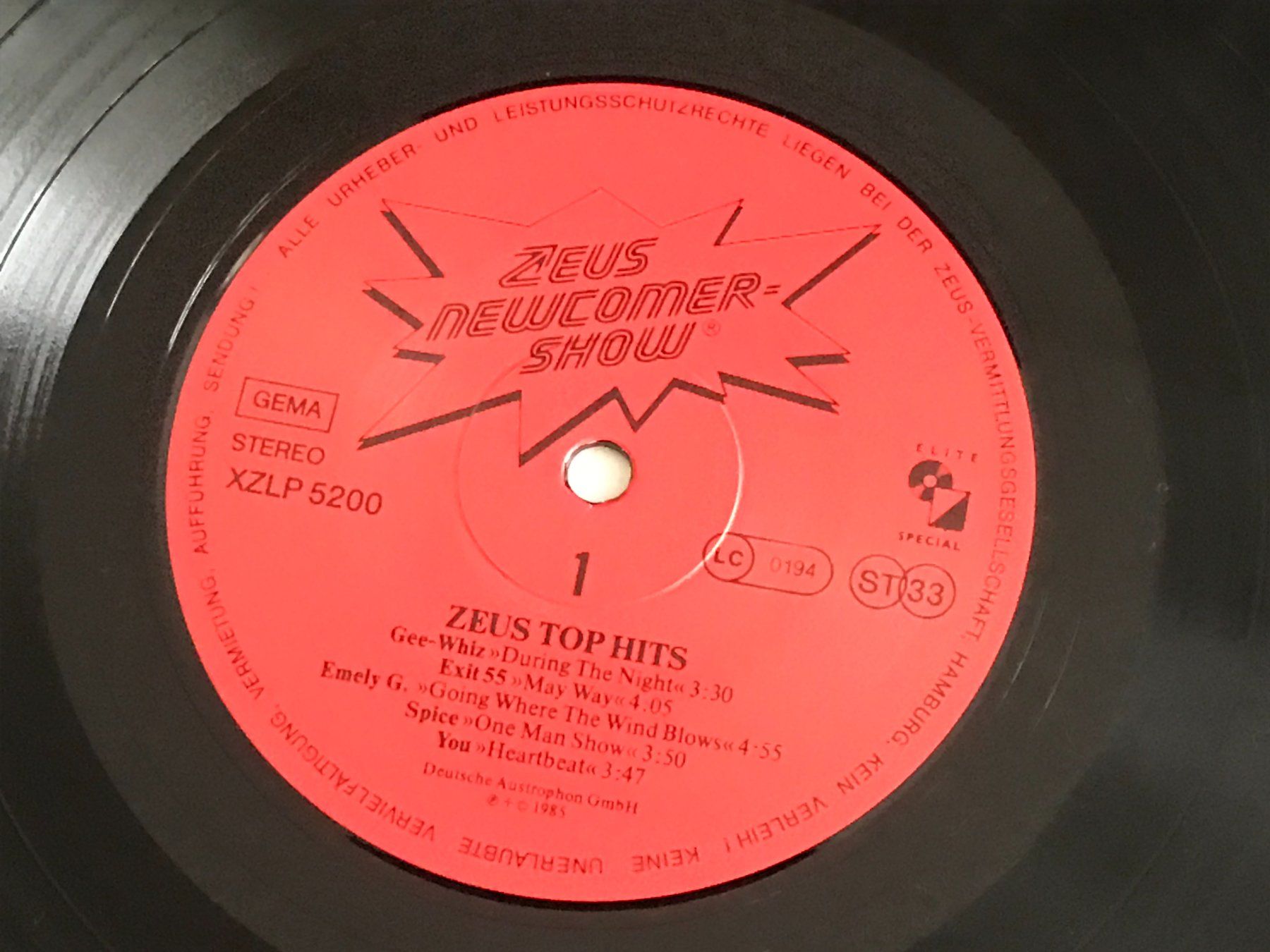 Zeus Top Hits - Zeus NEWCOMER-Show - rare Lp (Gebraucht) in Buchs AG ...