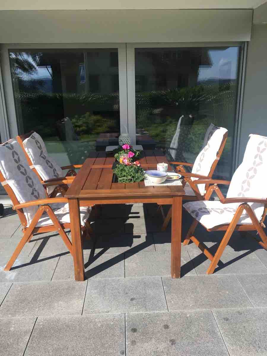 Tavoli: Garden Table Brown with Integrated Plant Inserts – Usato da Horgen venduto da kla_9xbw 3